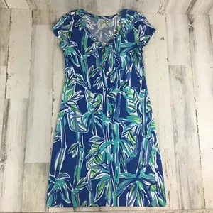 Lilly Pulitzer Palmira Dress Blue Crush Bamboom Pima Cotton Jersey XS - Bild 1 von 18