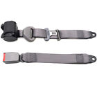Grey Retractable 3 Point Safety Seat Belt Straps Car Vehicle Adjustable Belt Kit