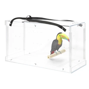Pennzoni große Vogeltrage Reisekäfig komplett Acryl Display Geräuschisolierung - Bild 1 von 9
