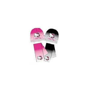 HELLO KITTY Set 2 pezzi Sciarpa + Cappello Tg Unica (Colore Grigio-no Rosa) - Picture 1 of 1