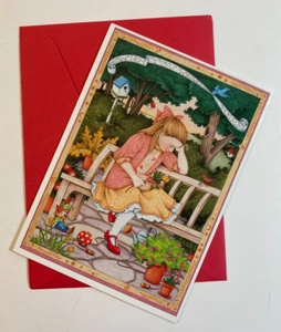 Mary Engelbreit Wish You Were Here Missing You Greeting Card 1993 Vintage - Picture 1 of 4