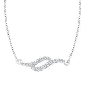 Naava 9ct White Gold Diamond Necklace - Picture 1 of 6