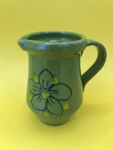 Italien Keramik Milchkännchen Krug klein Made in Italy handbemalt grün - Bild 1 von 7