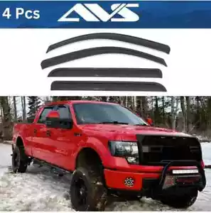 AVS Outside Mount Vent Visor Window Rain Guards For Ford F-150 SuperCrew 2009-14 - Picture 1 of 4