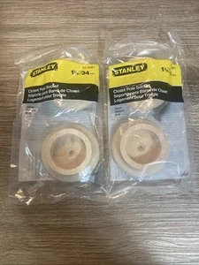 2 sets Stanley Wood Closet Pole Sockets 1 5/8 40mm 81-7502 coat laundry room - Picture 1 of 11