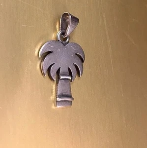 "Colgante de palmera de plata de ley de 1""" - Imagen 1 de 7