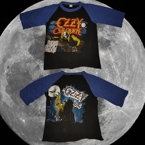 Camiseta Ozzy Osbourne Bark at the Moon para hombre mediana 1984 gira de conciertos raglán - Imagen 1 de 15