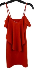 Susana Monaco Orange Mini Rüschen Kleid Damen Größe XS - Bild 1 von 8