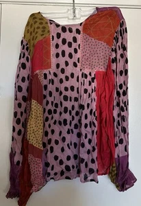 Top Anthropologie Blank London Miranda Long Balloon Sleeves Womens Small - Picture 1 of 8