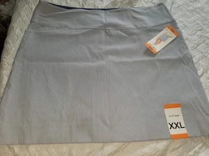 S.C.& CO XXL Women's 360° Tummy Control Skort Blue Striped White 19.5 in - Picture 1 of 3