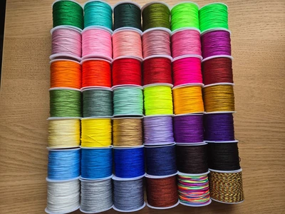 1-10m  Nylon Beading Cord Thread Braided Jewellery DIY Craft 1mm dia AU STOCK - image 1 of 4