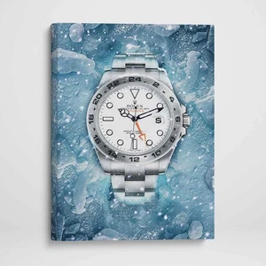 Impresión de arte de pared en lienzo inspirada en Rolex Explorer II - Impresión de póster de arte de reloj - Imagen 1 de 11