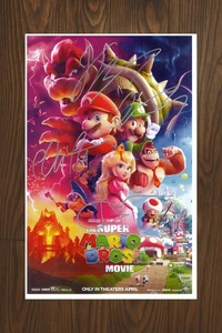 Locandina film firmata THE SUPER MARIO BROS 11x17 con certificato di autenticità - cimeli autentici - Foto 1 di 3