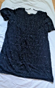 Vintage Roman's Plus Size Black Women's Occasion Beaded Dress Sz. 4x - Picture 1 of 9