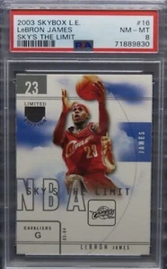 2003 Skybox LE LeBRON James SKY'S THE LIMIT Rookie PSA 8 Nm MINT Rarer Refractor - Picture 1 of 1