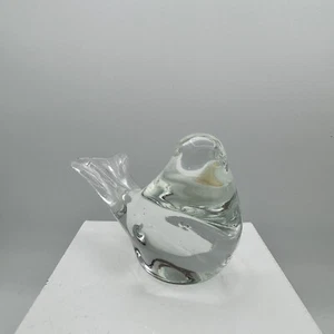 Kunst Glas Vogel Briefbeschwerer Figur Bullicante kontrollierte Blase Vintage - Bild 1 von 7
