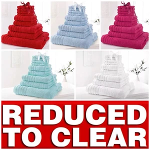 * REDUCED * 10 PIECE BATHROOM BALE TOWEL SET SOFT TERRY BATH 100% COTTON TOWELS - Picture 1 of 15