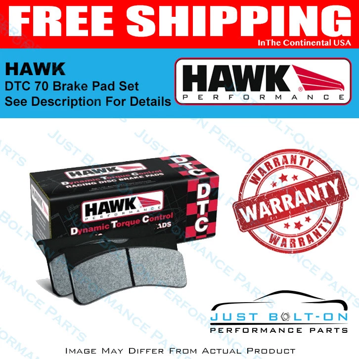HAWK DTC-70 Brake Pad Sets Racing Vehicle Fitment See Description HB193U.670 Foto 1 de 1