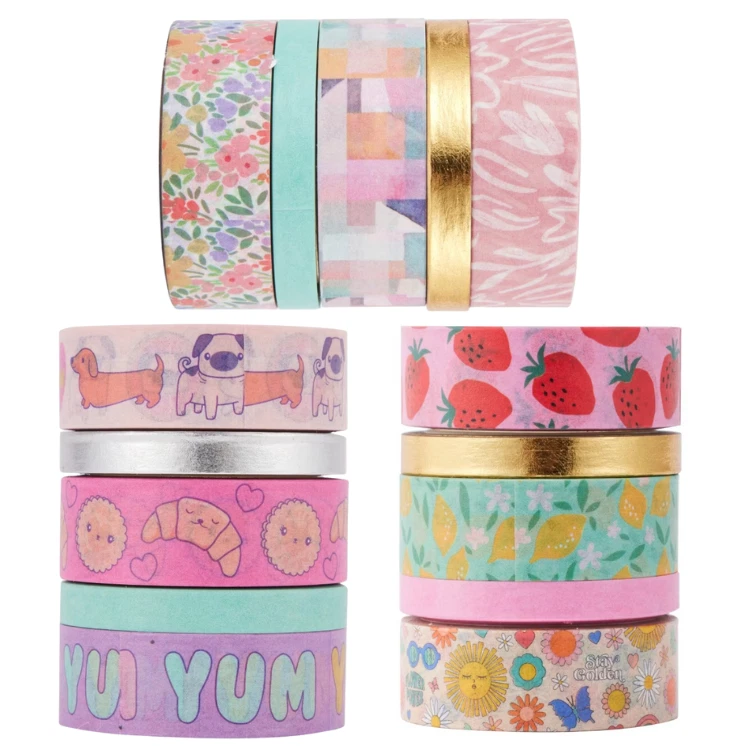 5 Pack Decorative Washi Tapes - CHOOSE YOUR PACK - FREE DELIVERY - image 1 of 1