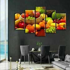 Fresh Vegetables Kitchen Fruit 5 Piece Canvas Picture Wall Art Home Decor