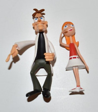 2011 Phineas & Ferb Pvc Figures (Dr Doofenshmirtz & Candace) In good Condition