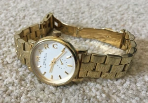 marc jacobs mbm3247 mini baker white dial gold stainless steel ladies watch - Picture 1 of 7