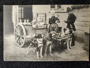 Anvers Belgium Postcard - Milkmaid with dog carriage & policeman - Picture 1 of 2