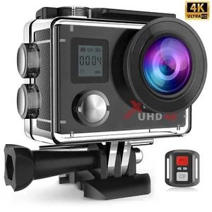 CAMPARK 4K Action Camera Ultra HD 30FPS WiFi 4X Zoom PC Webcam Sports Underwater - Picture 1 of 8