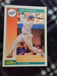 Score 1992 Mike Scioscia #226 Los Angeles Dodgers Baseball Complete Your Set - Picture 1 of 2