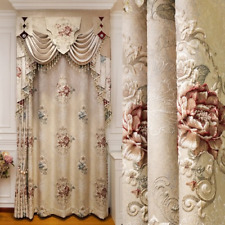 New Embossed Curtain Light Luxury European Style Curtain Curtains Living Room