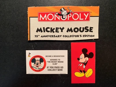 Monopoly   Mickey Mouse   ADVANCE TO MICKEY MOUSE CLUB    Mickey   2004 - Image 1 of 3