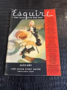 JANUARY 1934 Esquire Magazine for Men - Picture 1 of 1