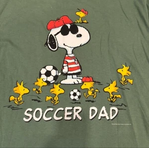 Vintage Peanuts Snoopy Woodstock Fußball Futbol Football grün USA T-Shirt Herren XL - Bild 1 von 9