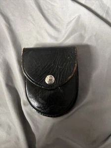 Vintage Dutyman Handcuff Pouch Smooth Black Leather Duty Gear 8111 - A6 - Picture 1 of 3