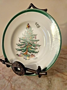 Vintage SPODE S3324-V Christmas Tree Bread/Desert Set 3 Plates Made in England - Picture 1 of 4