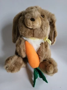 Russ Berre Brownie Bunny With Carrot Plush Toy Vintage Stuffed Animal 8.5" - Bild 1 von 9