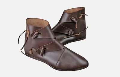 Jorvik Style Boots Leather Shoes Viking Medieval SCA combat boots Handmade Boots - Image 1 of 4