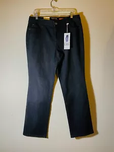 STYLE & C0 DAMENJEANS GRÖSSE 12 BAUMWOLLMISCHUNG SCHWARZ MITTELHOHER BUND GERADES BEIN - Bild 1 von 5