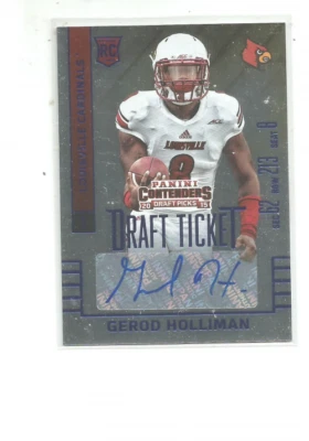2015 Contenders Draft Picks College Draft Ticket Blue Foil #189 Gerod Holliman - Image 1 of 2