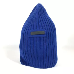 PRADA logo beanie hat knit hat knit cap Knit hat wool blue - Picture 1 of 14
