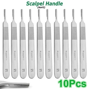 10 PCS SCALPEL HANDLE # 3 MEDICAL SURGICAL BRAND NEW STAINLESS STEEL - Picture 1 of 9