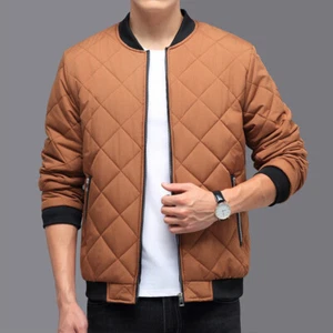 Fashion Rhombic-sewing Design Cotton Coat Winter Warm Thickened Baseball Jacket  - Picture 1 of 8