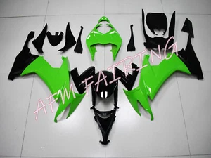 Green Black ABS Injection Mold Bodywork Fairing Kit for Ninja ZX-10R 2008-2010 - Picture 1 of 9