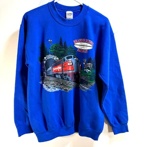 Sudadera De Colección Branson Scenic Railway Mediana Ozark Zephyr Missouri Azul - Imagen 1 de 7