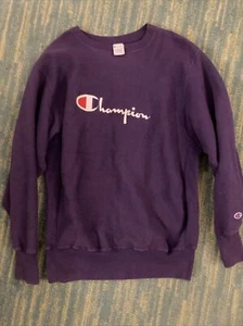 Vintage 90s Champion Reverse Weave Crewneck Sweatshirt Purple USA Sz XL - Picture 1 of 8