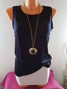 Modeschmuck,Damen,Halskette,Kette,Lang,Gold Matt,Medallion,Stein,Lagenlook - Bild 1 von 5