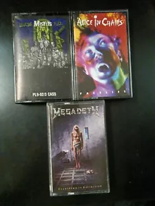 Metal/Hard Rock Cassette Lot: Misfits, Alice In Chains, Megadeth. All VG+. - Picture 1 of 1