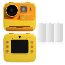 Children Camera Instant Print 2.0in IPS Screen with Thermal Print Paper (Yellow)