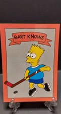 1990's Bart Simpson Sport Spoof Card Bart Knows Hockey