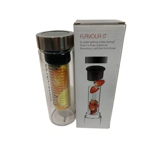 ASOBU Flavour It 20 Unzen Früchtetee Wiederverwendbar Glas Wasserflasche Infusion Neu - Bild 1 von 4